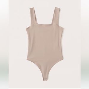 Abercrombie & Fitch Double-Layered Seamless Fabric Squareneck Bodysuit